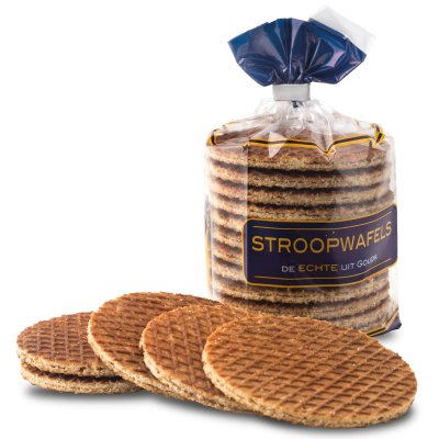 Een pak Eweno stroopwafels